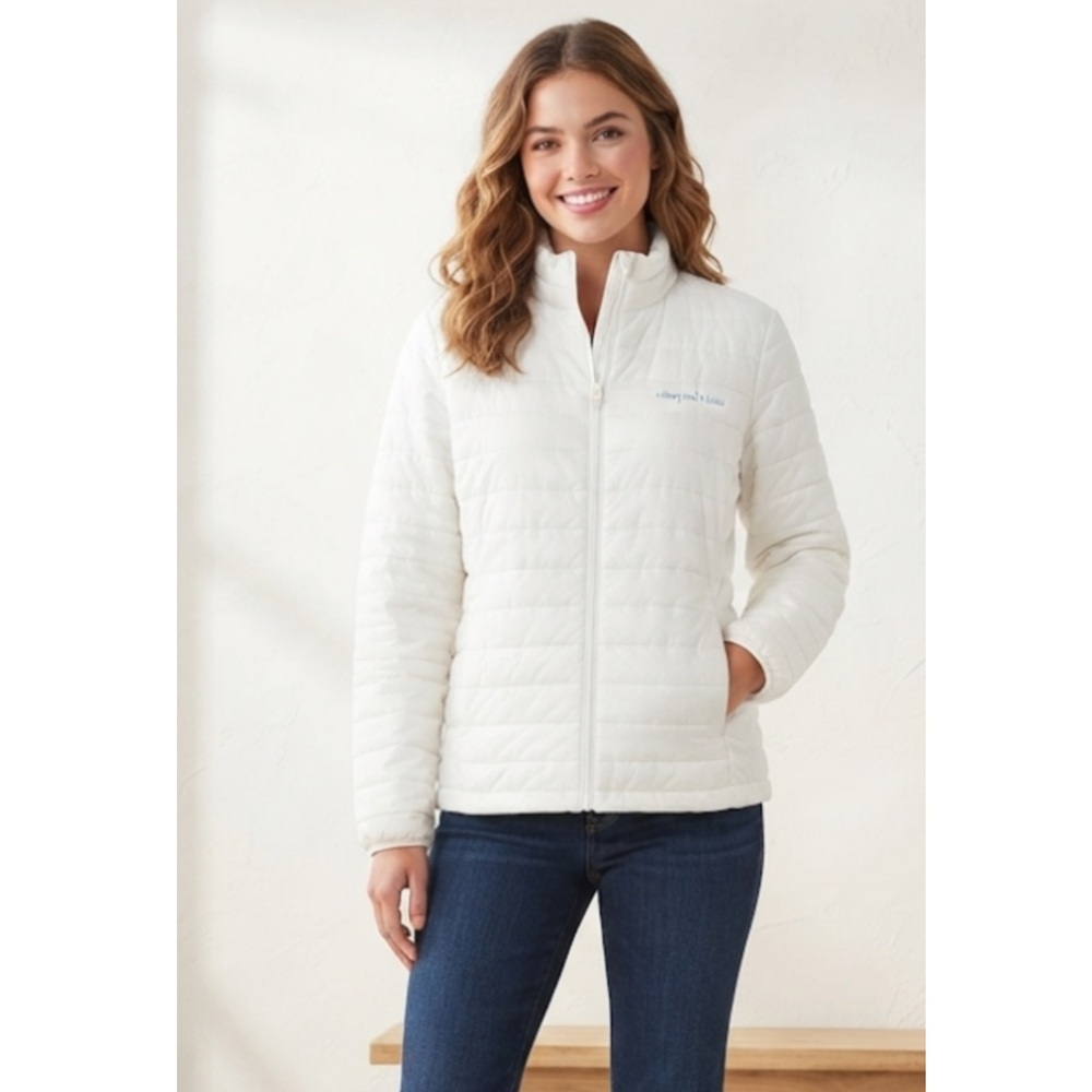 Vineyard Vines Lightweight Puffer Jacket Marshmallow
